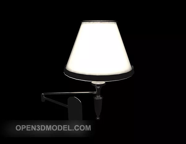 Simple Home Wall Lamp White Shade 3d model Simple Home Wall Lamp White Shade 3d model