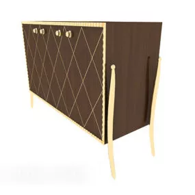 European Vintage Home Side Cabinet 3d model