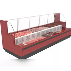 Supermarket Big Freezer 3d model