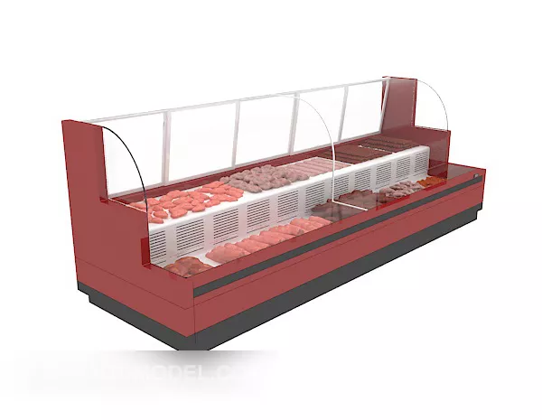 Supermarket Round Shelf 3d model