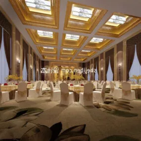 Western Hotel Restaurant 3d model