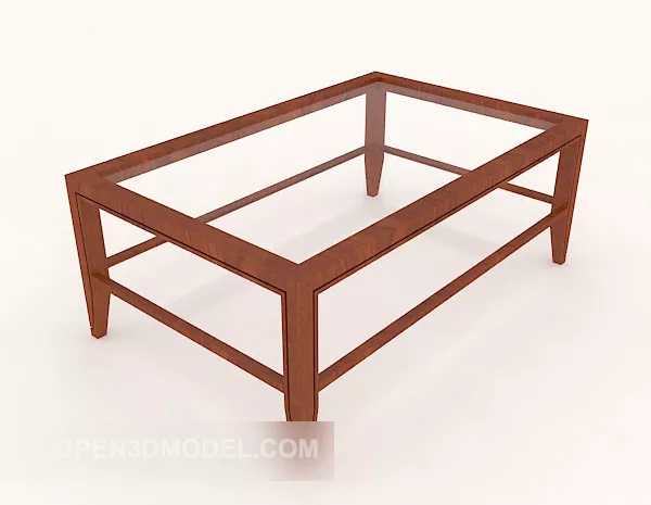 Square Simple Glass Coffee Table 3d model Square Simple Glass Coffee Table 3d model