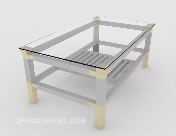 Modern Transparent Glass Coffee Table V1 3d model Modern Transparent Glass Coffee Table V1 3d model