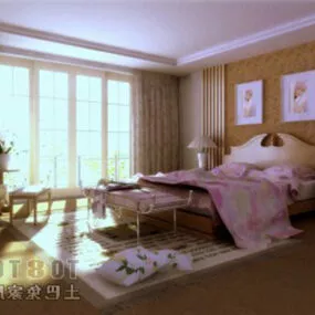 Old Style Modern Bedroom 3d model
