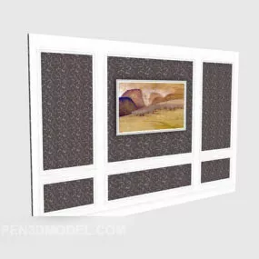 Home Decor Tv Wall 3d model