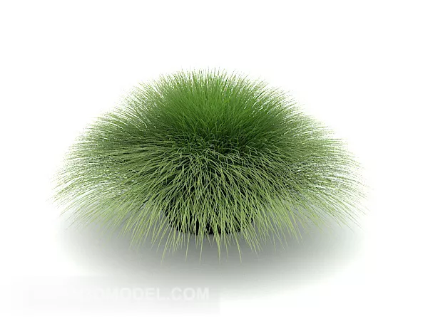 Small Bush With Grass 3d model