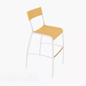 Minimalist Generous Bar Chair 3d model