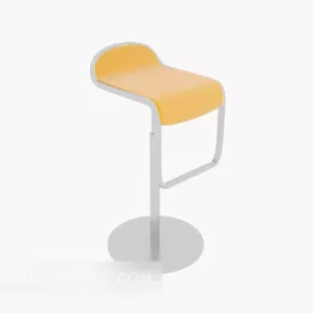 Simple Bar Chair Yellow Top 3d model