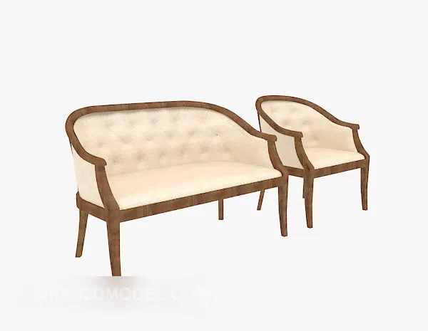 Simple Double Sofa Elegant Design 3d model Simple Double Sofa Elegant Design 3d model