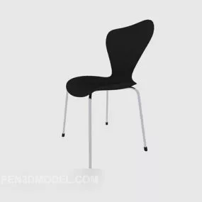 Black Back Home Lounge Chair 3d model