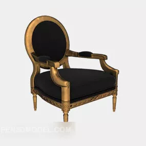 European Design Solid Wood Dresser Chair 3d model