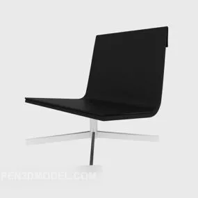 Black Leather Minimalist Office Chair 3d model