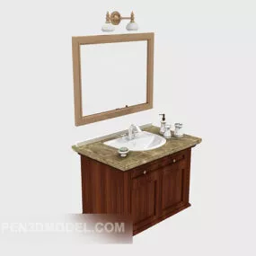 American Vintage Home Bath Cabinet 3d model