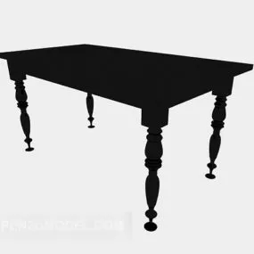 Solid Wood Coffee Table Vintage 3d model