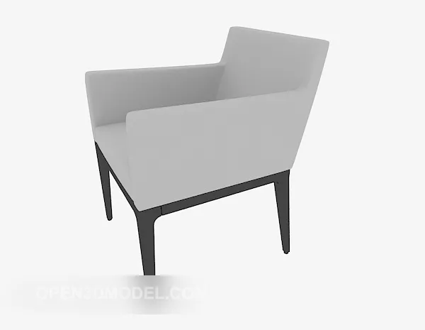 Home Single Sofa Grey Fabric 3d model Home Single Sofa Grey Fabric 3d model