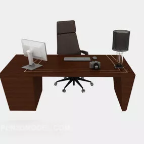 Simple Work Desk Furniture 3d model