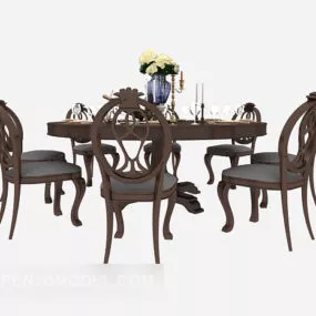 Home Table European Vintage Furniture 3d model