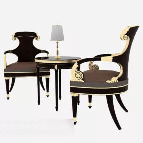 European-style Beautiful Single Sofa 3d model