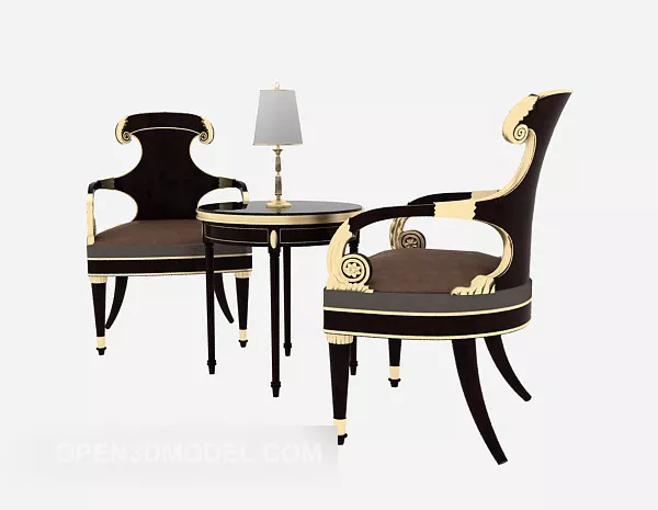 European-style Beautiful Single Sofa 3d model European-style Beautiful Single Sofa 3d model