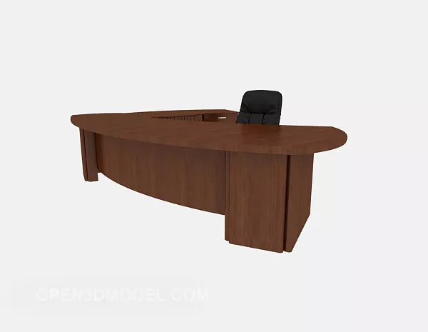 Brown Desk Modern Furniture 3d model Brown Desk Modern Furniture 3d model