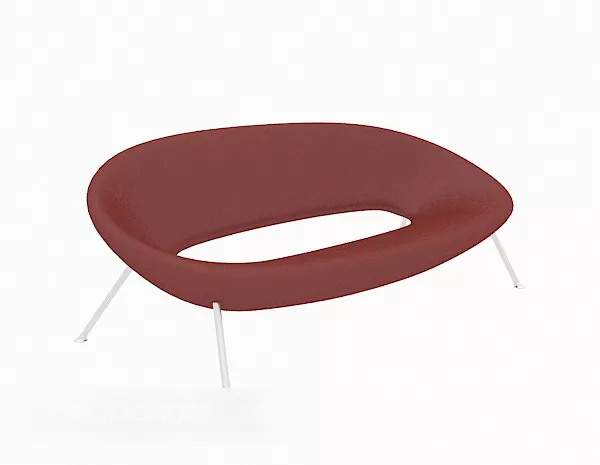 Minimalist Lounge Chair Red Color 3d model Minimalist Lounge Chair Red Color 3d model
