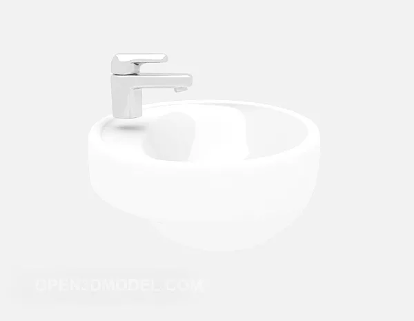 White Washbasin Wc Sanitary 3d model White Washbasin Wc Sanitary 3d model