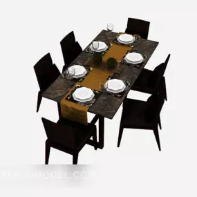 Home Table And Chair 3d model