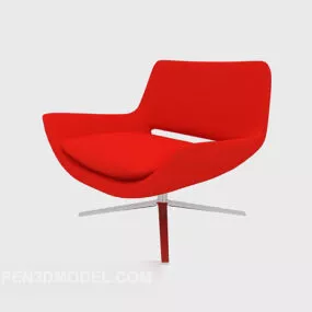 Home Lounge Chair Red Color 3d model