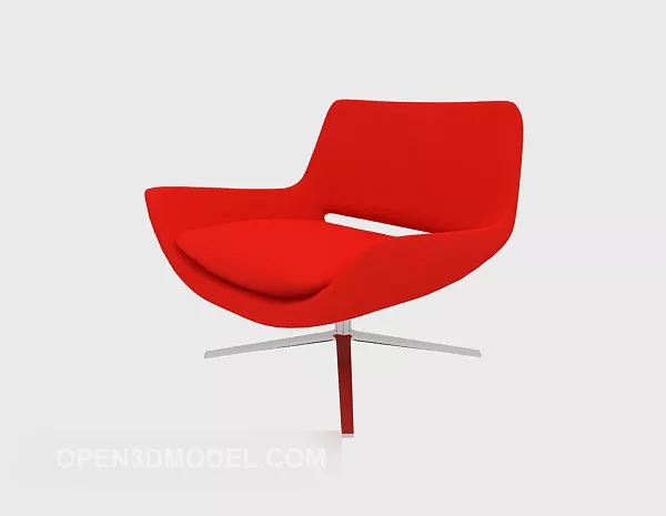 Home Lounge Chair Red Color 3d model Home Lounge Chair Red Color 3d model