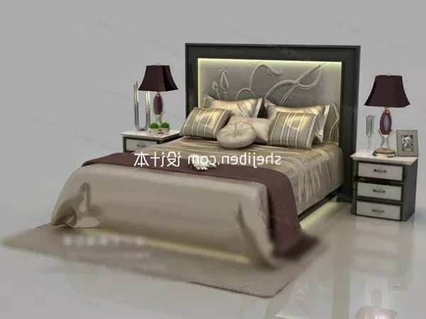 Double Bed Max 3d model Double Bed Max 3d model