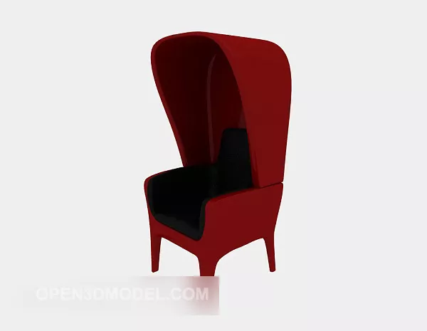 Red Lounge Chair High Back 3d model Red Lounge Chair High Back 3d model