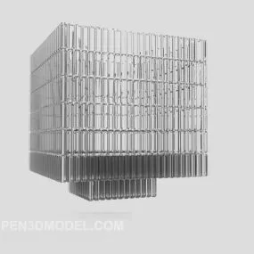 Large Rectangular Crystal Chandelier 3d model