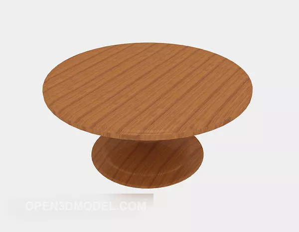 Modern Round Solid Wood Coffee Table 3d model Modern Round Solid Wood Coffee Table 3d model