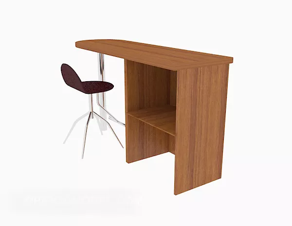 Simple Work Desk With Chair 3d model Simple Work Desk With Chair 3d model