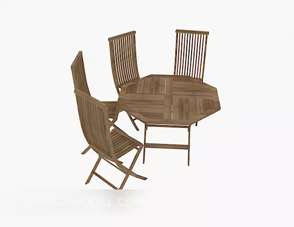 Retro Chinese Table Chair 3d model Retro Chinese Table Chair 3d model