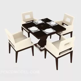 Elegant Design Chinese Table Chair 3d model