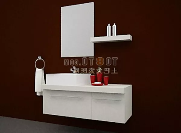 Modern White Wash Basin 3d model Modern White Wash Basin 3d model