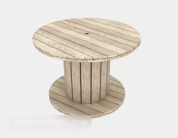 Wood Simple Round Coffee Table 3d model Wood Simple Round Coffee Table 3d model