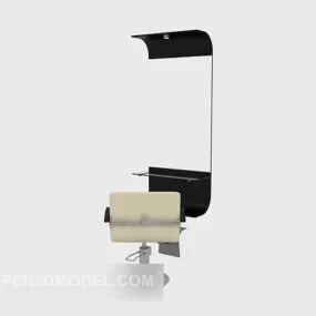 Barber Shop Chairs Table Furniture 3d model