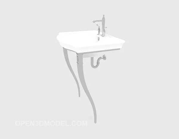 Wash Basin With Cabinet Combine 3d model