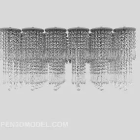 Simple Crystal Chandelier Decor 3d model