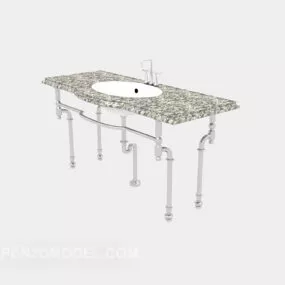 European Toilet Washbasin 3d model