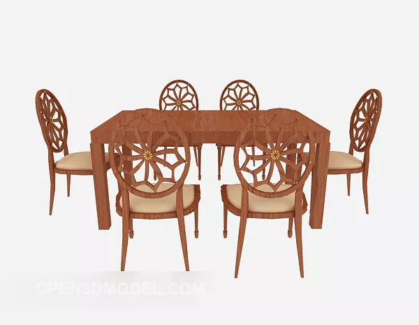 Asia Solid Wood Table 3d model Asia Solid Wood Table 3d model