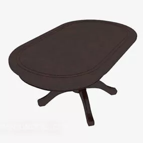 European Wood Coffee Table 3d model