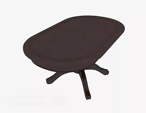 European Wood Coffee Table 3d model European Wood Coffee Table 3d model