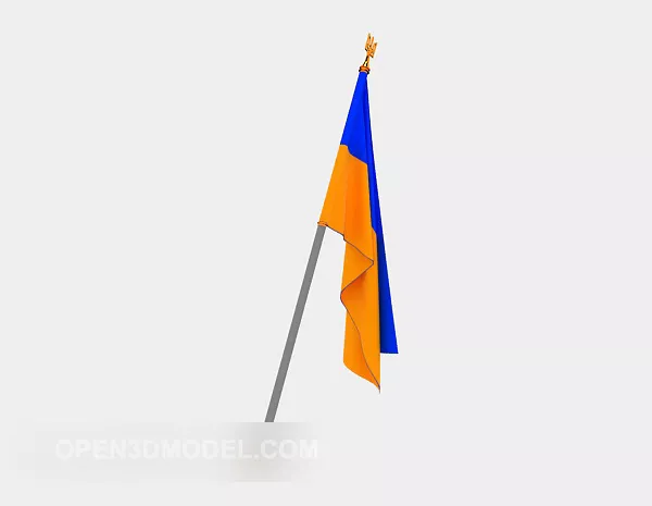 Dynamic Textile Flag 3d model