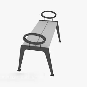 Park Bench Solid Wood 3d model