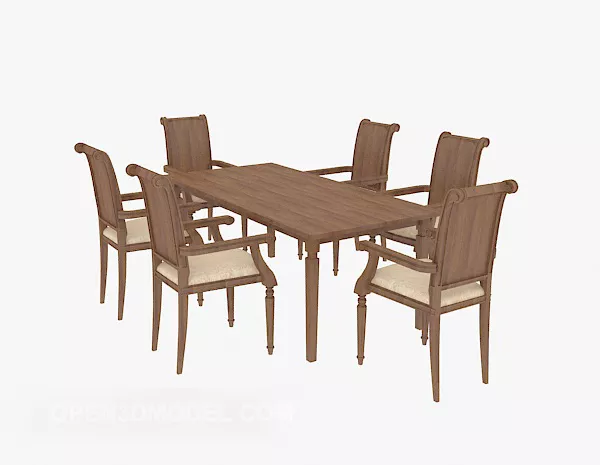 Garden Simple Table Chair Furniture 3d model Garden Simple Table Chair Furniture 3d model