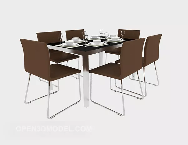Table And Chair Furniture Modern Home 3d model Table And Chair Furniture Modern Home 3d model