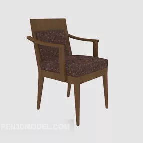 Home Chair Wood Material 3d model